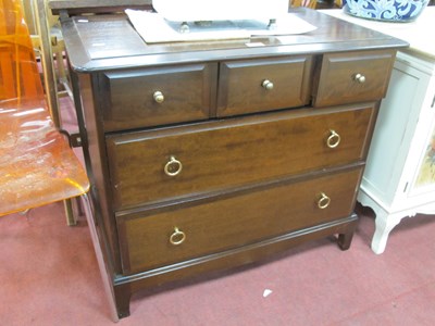 Lot 1594 - Stag Mahogany Chest of Drawers, with two short,...