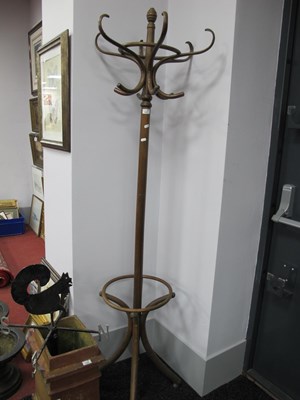 Lot 1527 - Bentwood Coak/Hat Stand, with six S shaped...