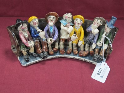 Lot 1228 - Will Young, Devon, Figural Group of Seven on...