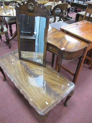 Lot 1547 - Mahogany Side Table, mahogany mirror, together...