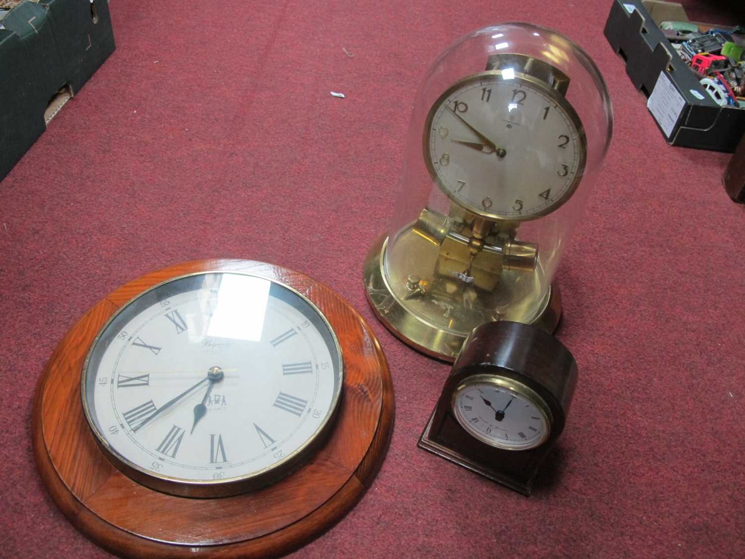 Lot 1073 Junghans ATO Clock Under a Glass Dome,