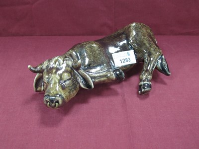 Lot 1283 - Anita Harris Figure of a 'Lying Cow' (part...