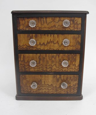 Lot 1319 - A Late XIX Century Miniature Chest of Drawers,...