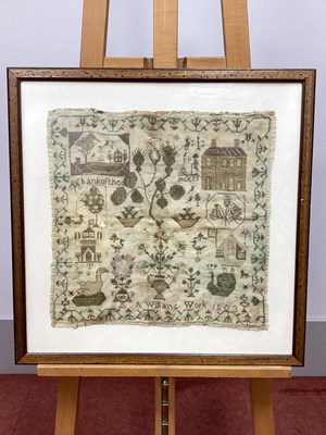 Lot 1340 - An Early XIX Century Sampler, worked by A....