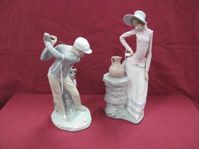 Lot 1257 - Lladro Figure as a Golfer in Full Swing, 28cm...