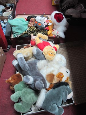 Lot 1130 - Suitcases of Soft Tiys, including Monty,...