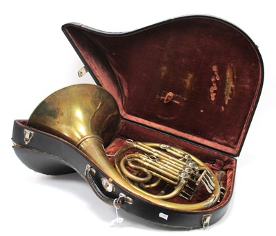 Lot 1334 - Herbert Fritz Brass French Horn, (cased).