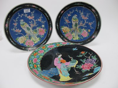 Lot 1342 - Japanese Pottery Plate, of a Girl and a...