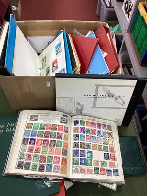 Lot 318 - A Box of GB and World stamps in albums,...