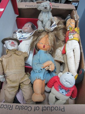 Lot 1364 - Felt Dolls, Sunny Jim, Gloobee, Soldier, Ty,...