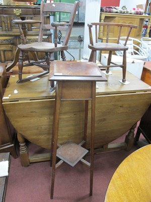 Lot 1565 - Edwardian Plant Stand. Two Children's chairs (3)