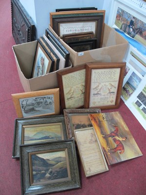 Lot 1503 - Quantity of Original Artwork, prints, sampler:-...