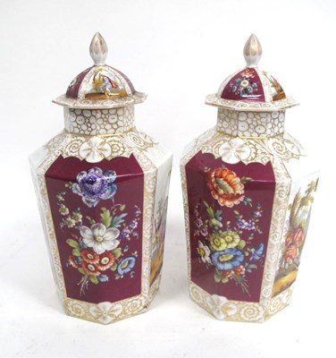 Lot 1102 - A Pair of Late XIX Century Dresden Porcelain...