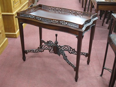 Lot 1513 - XVIII Century Style Hardwood Silver Table,...