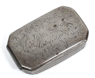 Lot 1306 - An XVIII Century White Metal Snuff Box, of...