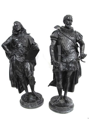 Lot 1300 - A Pair of Late XIX Century Speltre Figures,...