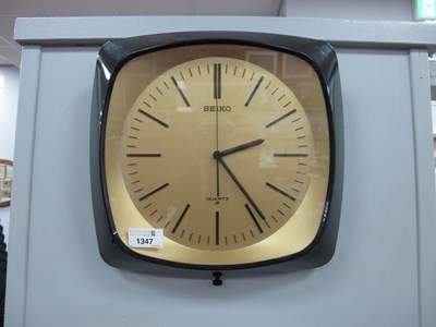 Lot 1347 - Seiko Quartz Wall Clock, Model No QA407 K,...