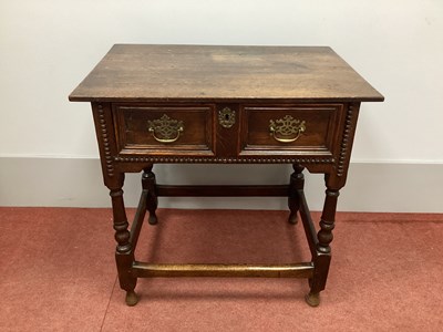 Lot 1473 - A Late XVII Century Joined Oak Side Table,...