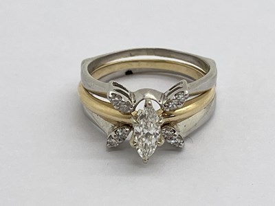 Lot 223 - A Modern Marquise Cut Diamond Single Stone...