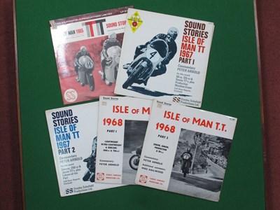 Lot 459 - Isle of Man TT Commentary Records, five lp's...