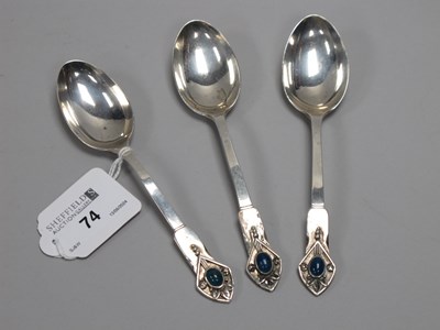 Lot 74 - A Set of Three 1930's Hallmarked Silver Spoons,...