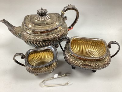 Lot 107 - A Matched Hallmarked Silver Three Piece Tea...