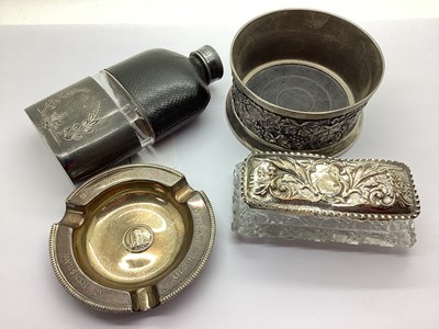 Lot 99 - A Hallmarked Silver Lidded Cut Glass Trinket...