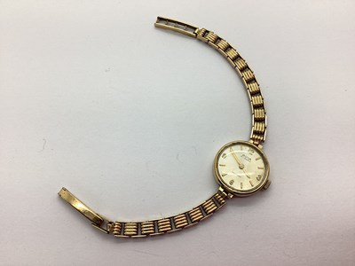 Lot 155 - Avia; A 9ct Gold Cased Ladies Wristwatch, the...