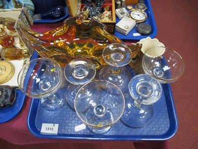 Lot 1315 - Six Babycham Glasses. Czechoslovakian mid XX...