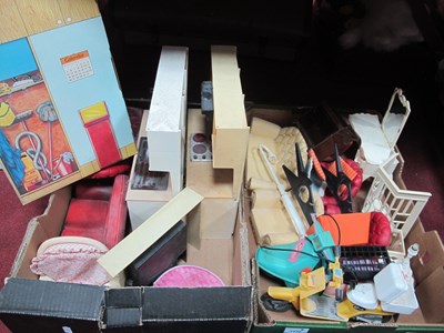 Lot 1125 - Sindy Dolls Kitchen Furniture, fire place,...