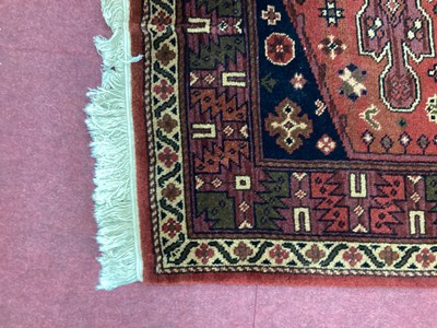 Lot 1578 - Adedis Kashmir Tassled Woold Rug, with four...