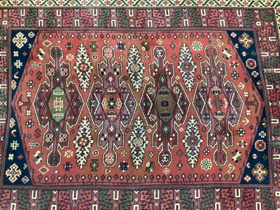 Lot 1578 - Adedis Kashmir Tassled Woold Rug, with four...