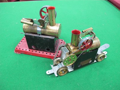 Lot 808 - A Mamod Stationary Live Steam Engine, along...