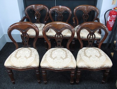 Lot 1571 - A Set of Six XIX Century Style Carved Hardwood...