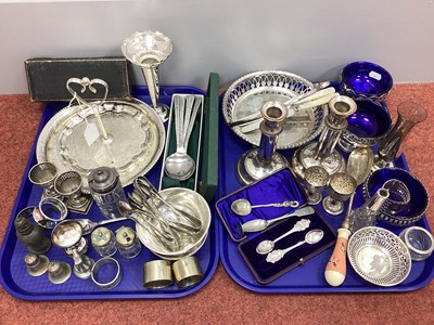 Lot 63 - Assorted Plated Ware, including pair of XIX...