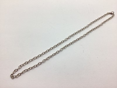 Lot 206 - A 9ct White Gold Chain, of uniform design...