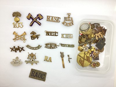 Lot 419 - Selection of British Army Cap Badges, Shoulder...