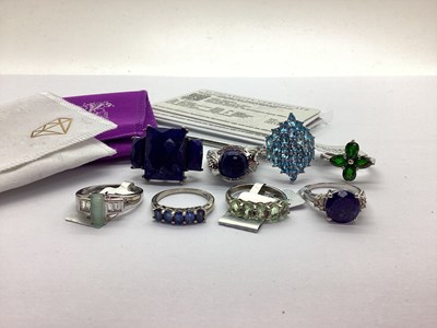 Lot 247 - A Collection of "925" Dress Rings, to include...