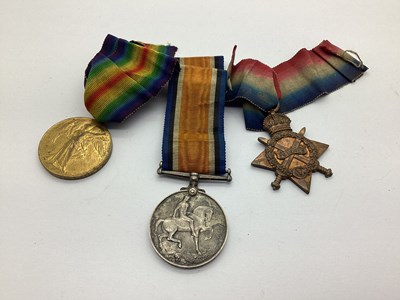 Lot 455 - WWI Trio of British Medals, comprising 1914-15...