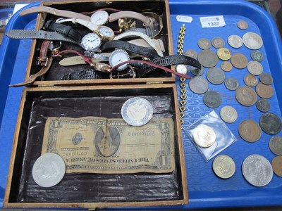 Lot 1307 - 1875 Two Shillings, 1920 Shilling (both worn)....