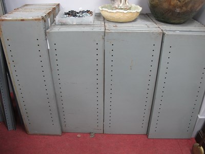 Lot 1546 - Industrial Metal Racking, in battleship grey,...