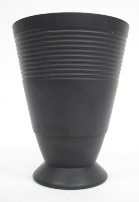 Lot 1124 - A Keith Murray for Wedgwood Black Basalt Vase,...