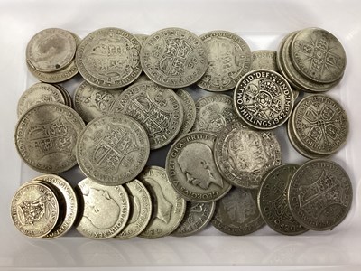 Lot 496 - GB Pre 1947 Silver Coins, including Half...