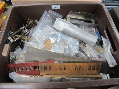 Lot 185 - A quantity of 'O' Gauge Brass and White Metal...