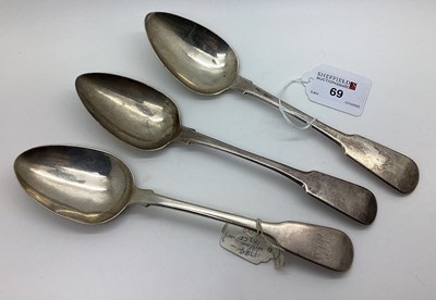 Lot 69 - A Pair of Hallmarked Silver Fiddle Pattern...