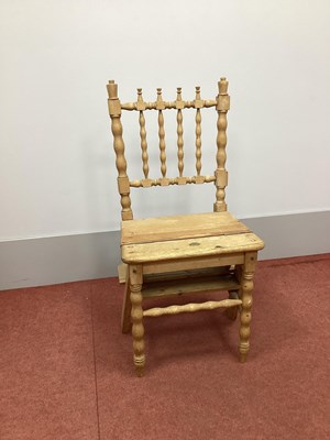 Lot 1526 - XIX Century Pine Metamorphic Chair/Library...