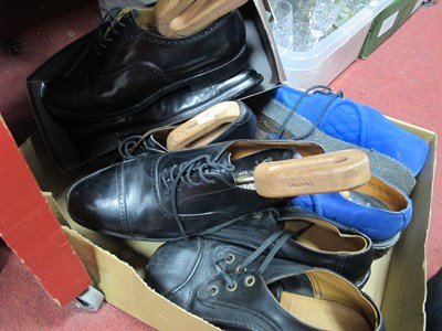 Lot 1033 - Geo Cox Blue Shuede Shoes, platform shoes,...
