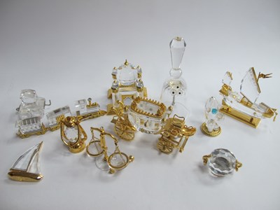 Lot 1285 - Swarovski Crystal Glass Taj Mahal, carriage,...