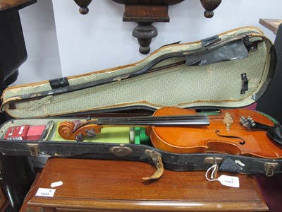 Lot 1393 - Chinese Violin Sweet Tone, with an earlier bow,...