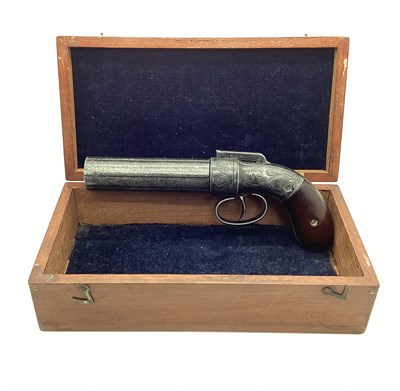 Lot 398 - Replica 19th Century 6 barrel pepperbox...